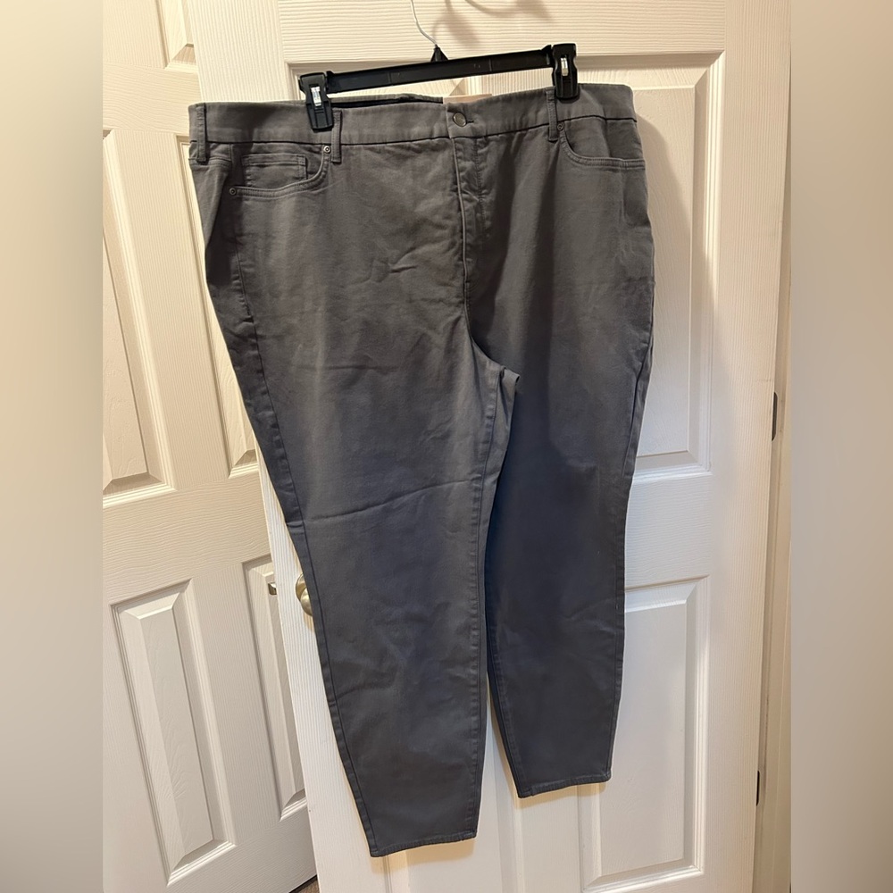 NYDJ 3X  Women's Gray Ami Skinny Jeans Waist Match Overcast NWT Lift Tuck Tech